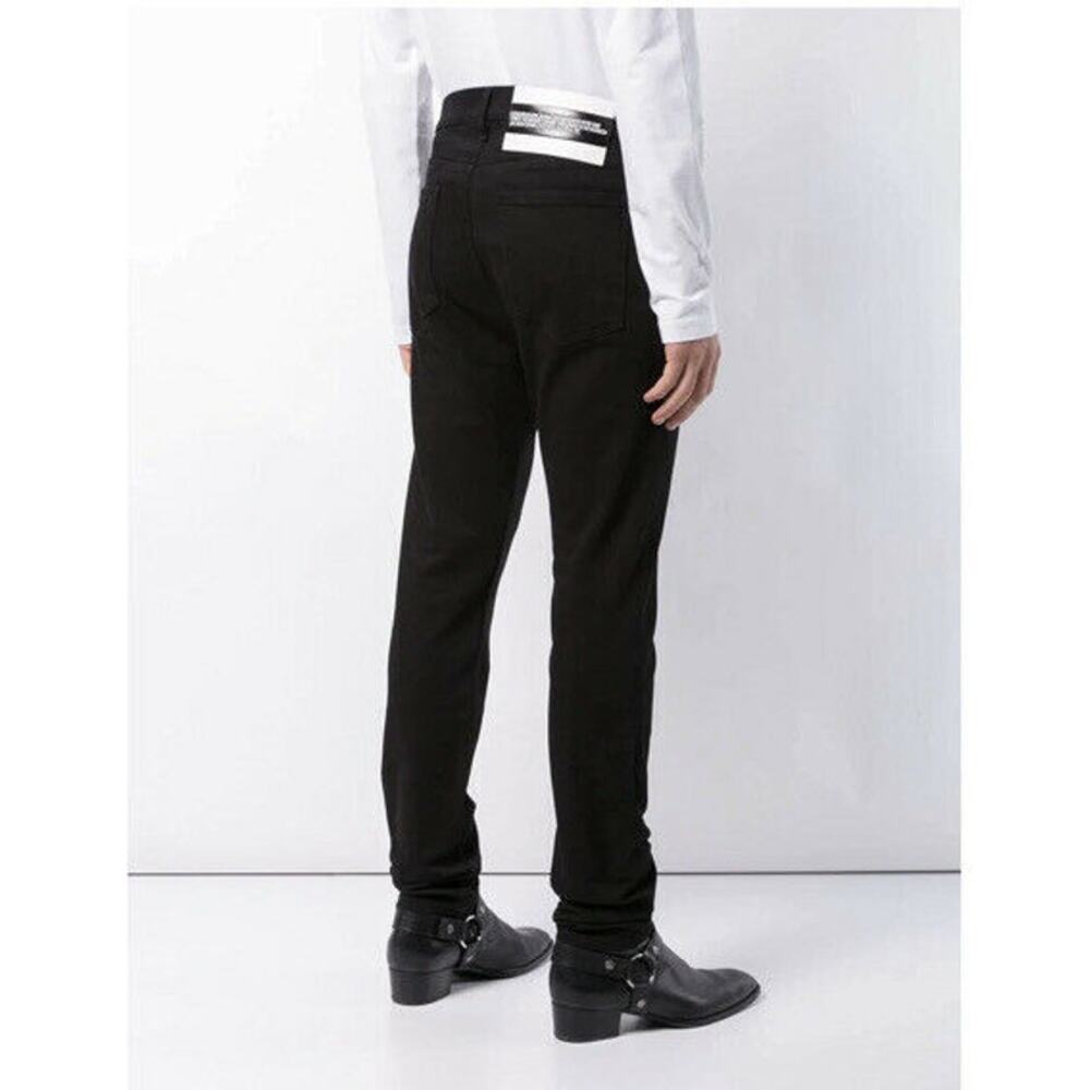 Calvin Klein Designer Narrow Fit Jeans Made in Italy Black Slim Fit - 33x32